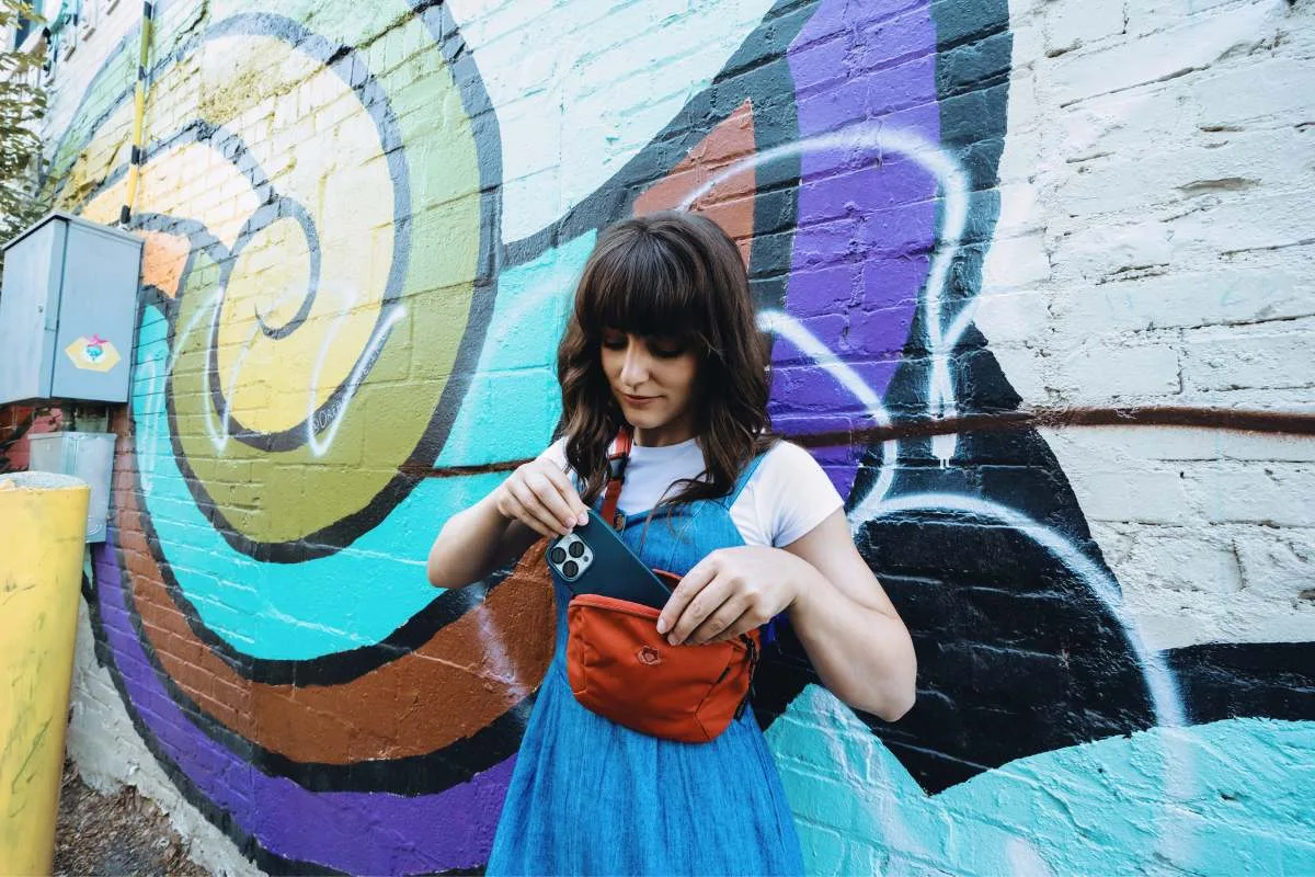 Ready-Go Crossbody out in the world — scene 1